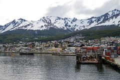 01B Martial Mountains Tower Over Ushuaia Seen From Cruise Ship Leaving For Antarctica